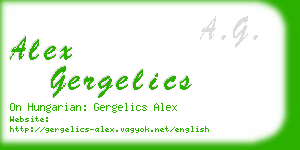 alex gergelics business card